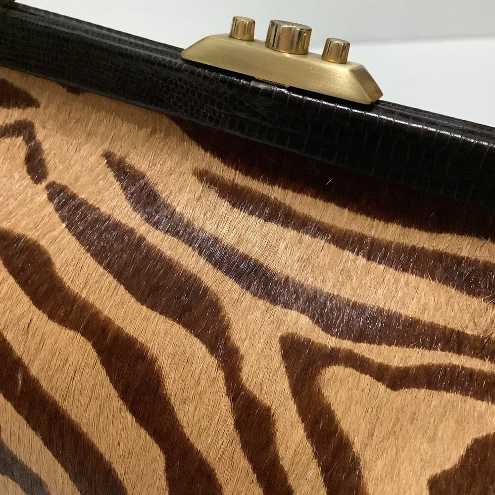 SOLD ⭐️ANN TAYLOR Animal Print Doctor Style Bag - Picture 11 of 11
